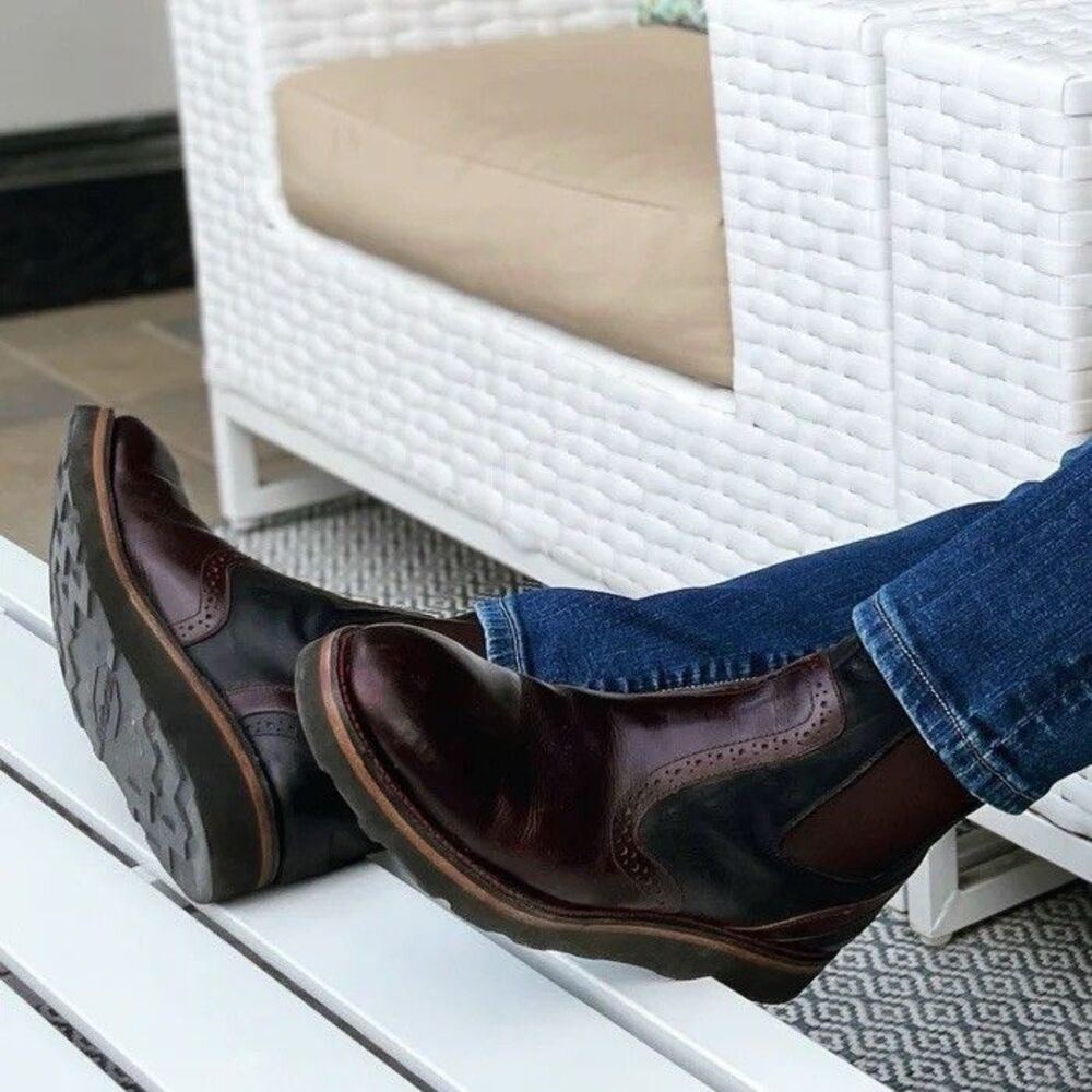 Size 38 Genderfree Nik Kacy The Brogue Chelsea Boots EUC